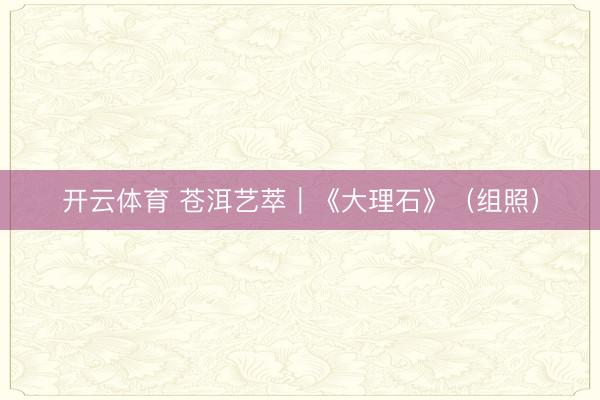 开云体育 苍洱艺萃｜《大理石》（组照）