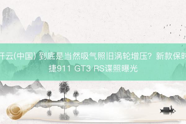 开云(中国) 到底是当然吸气照旧涡轮增压？新款保时捷911 GT3 RS谍照曝光